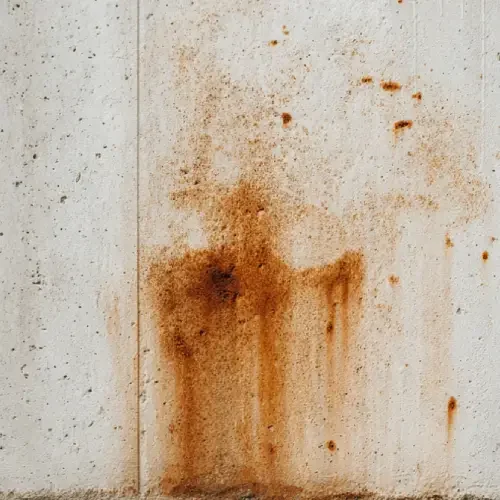 Walls, Curbs, and Vertical Surfaces Near Rusted Areas